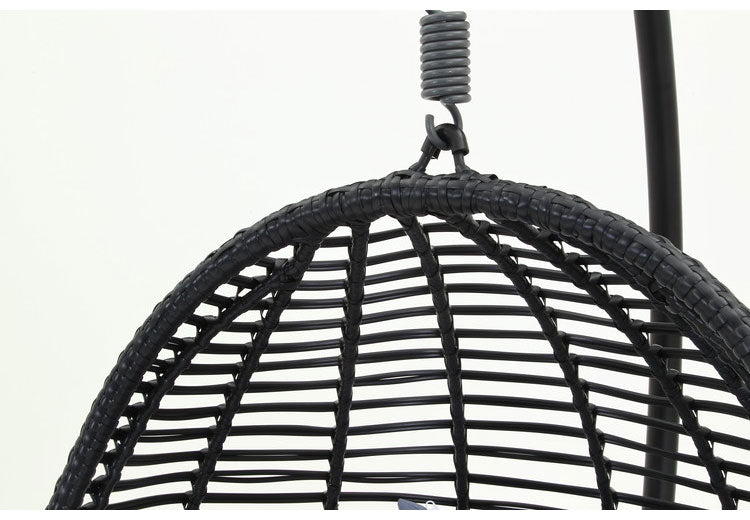 ハンギングチェア 野外 クッション付き ベランダ ガーデン 大型 北欧 おしゃれ 卵型 たまご型 エッグ型 リラックスチェア パーソナルチェア(代引不可)