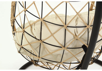 ハンギングチェア 野外 クッション付き ベランダ ガーデン 大型 北欧 おしゃれ 卵型 たまご型 エッグ型 リラックスチェア パーソナルチェア(代引不可)