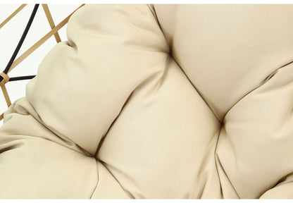 ハンギングチェア 野外 クッション付き ベランダ ガーデン 大型 北欧 おしゃれ 卵型 たまご型 エッグ型 リラックスチェア パーソナルチェア(代引不可)