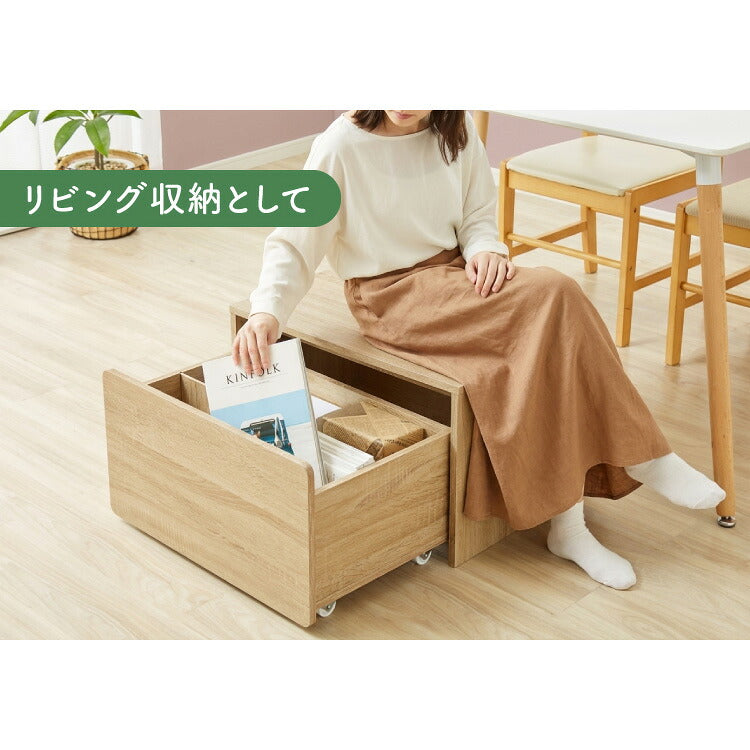 収納 ベンチ キッズ 玄関収納 ベンチチェスト 木目 引き出し キャスター付き リビング 収納 子ども デスク チェア おもちゃ 箱 トイラック ベッドサイド 保育園 幼稚園