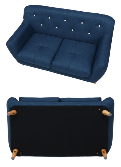 ソファ 2人掛け 幅134 パッチワーク おしゃれ 北欧 ファブリック カフェ ソファー sofa 二人掛け 2P ローソファ フロアソファ かわいい(代引不可)