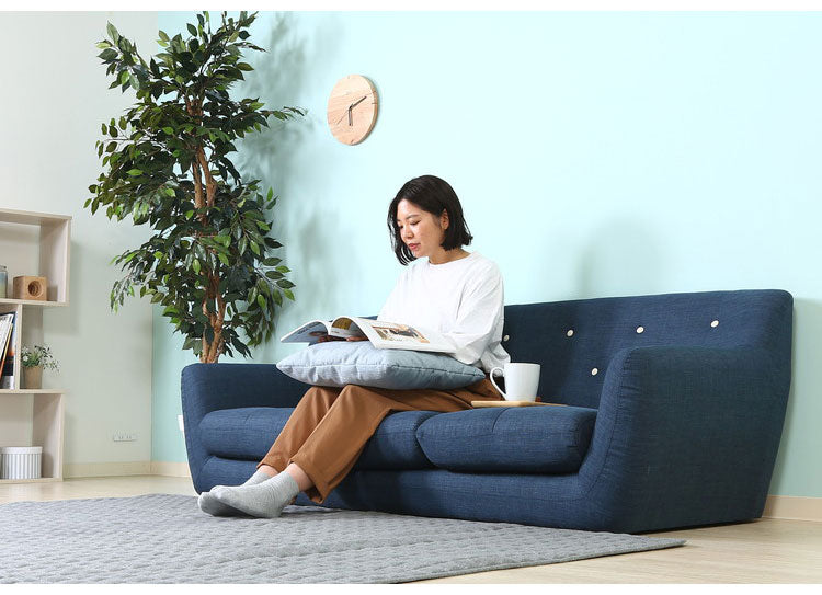 ソファ 3人掛け 幅182 パッチワーク おしゃれ 北欧 ファブリック カフェ ソファー sofa 三人掛け 3P ローソファ フロアソファ かわいい(代引不可)