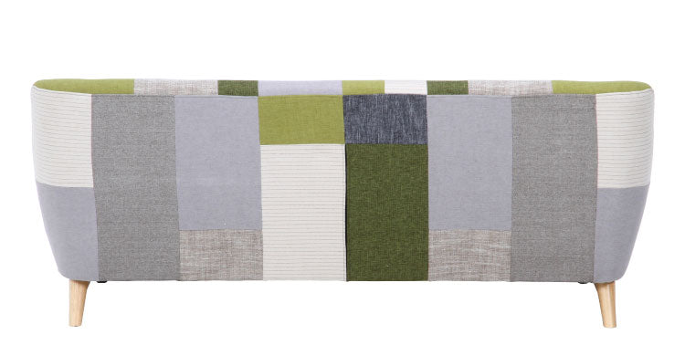 ソファ 3人掛け 幅182 パッチワーク おしゃれ 北欧 ファブリック カフェ ソファー sofa 三人掛け 3P ローソファ フロアソファ かわいい(代引不可)