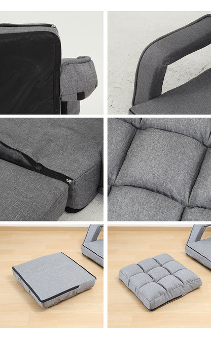座椅子 リクライニング コンパクト フラット 多機能 肉厚 クッション リビング 折り畳み フロアソファ 椅子 チェア リラックス(代引不可)