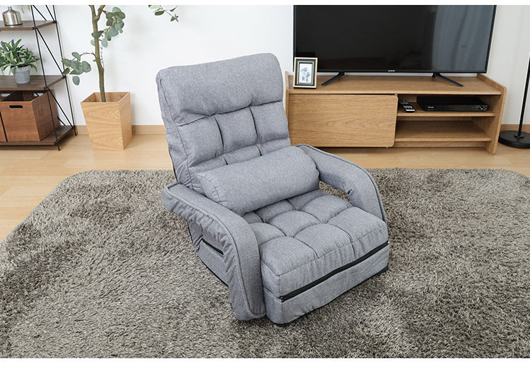 座椅子 リクライニング コンパクト フラット 多機能 肉厚 クッション リビング 折り畳み フロアソファ 椅子 チェア リラックス(代引不可)