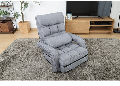 座椅子 リクライニング コンパクト フラット 多機能 肉厚 クッション リビング 折り畳み フロアソファ 椅子 チェア リラックス(代引不可)