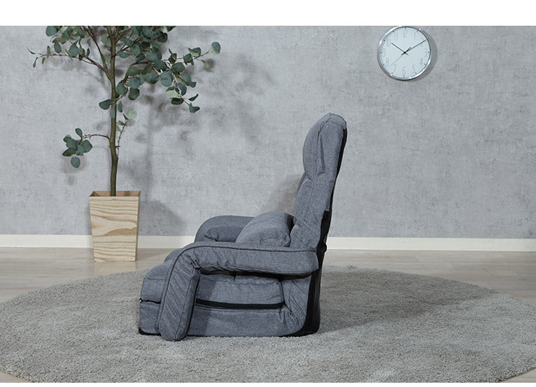 座椅子 リクライニング コンパクト フラット 多機能 肉厚 クッション リビング 折り畳み フロアソファ 椅子 チェア リラックス(代引不可)