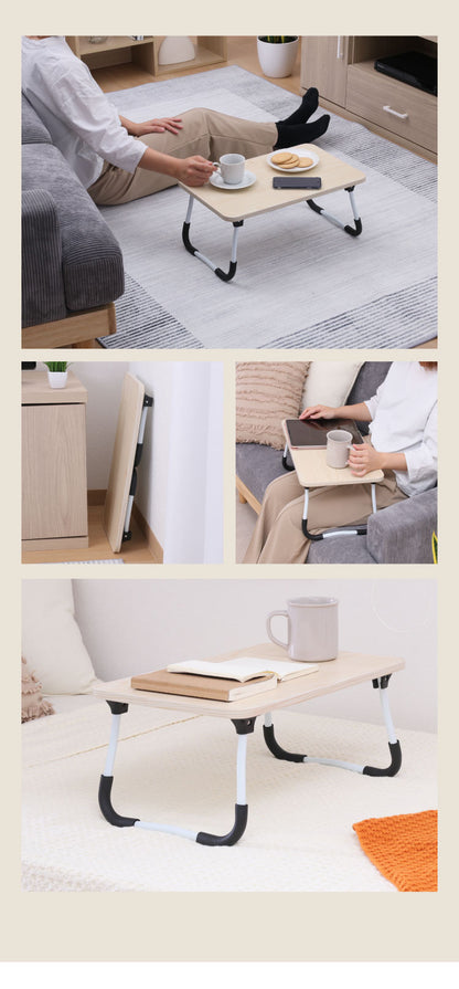 折りたたみテーブル 48×30cm ミニテーブル 軽量 コンパクト 折り畳み 木目調 サイドテーブル フォールディングテーブル パソコン作業 アウトドア リビング