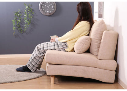 ソファ 2人掛け 2.5人掛け 幅155 ベージュ グレー おしゃれ 北欧 ファブリック カフェ ソファー sofa 二人掛け 2.5P ローソファ フロアソファ かわいい(代引不可)