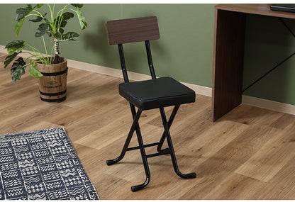 スリムチェア 折り畳み式 4点セット 背もたれ付き 肉厚 クッション コンパクト 軽量 キッチン 腰掛け スツール 椅子(代引不可)