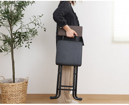 スリムチェア 折り畳み式 4点セット 背もたれ付き 肉厚 クッション コンパクト 軽量 キッチン 腰掛け スツール 椅子(代引不可)