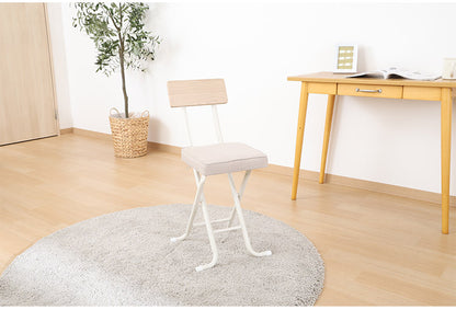 スリムチェア 折り畳み式 4点セット 背もたれ付き 肉厚 クッション コンパクト 軽量 キッチン 腰掛け スツール 椅子(代引不可)