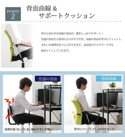 オフィスチェア メッシュバックチェア ハンター 在宅ワーク 在宅勤務 テレワーク 肘掛けあり オフィス クッション付 チェア チェアー メッシュ(代引不可)
