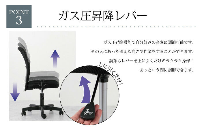 オフィスチェア メッシュバックチェア 在宅ワーク 在宅勤務 テレワーク ハンター オフィス チェア メッシュ チェアー クッション付 肘なし(代引不可)