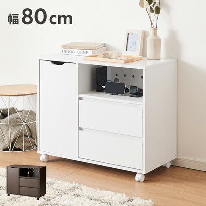 木製ラック 衣類収納 タンス 引き出し リビング収納 スリムラック キャスター付 サイドボード テレビラック テレビ台 本棚 シェルフ ディスプレイラック サイドワゴン シンプル 木目調