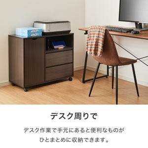 押入れ収納 キャビネット 幅80cm キャスター付き 引き出し付き 横開き収納 木目調 クローゼット リビングボード 電話台 テレビ台 チェスト ワゴン ラック 北欧風 おしゃれ リビング 寝室