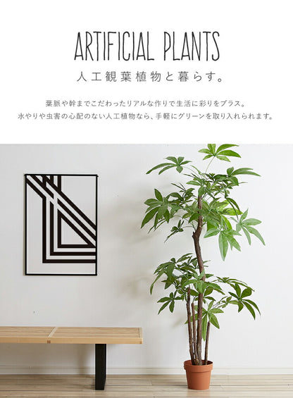 人工観葉植物 パキラ スタンダード フェイクグリーン インテリアグリーン 造花 観葉植物 鉢植え 人工 フェイク グリーン(代引不可)