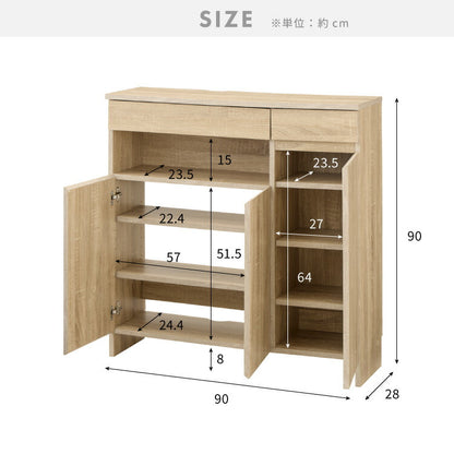 キャビネット 幅90 ルーター収納ボックス 電話台 Wi-Fi ラック スリムタイプ ケーブルボックス FAX台 木製 キャビネット 壁面収納 隙間収納 スリムラック 電源タップ コード収納 タップ収納 配線収納