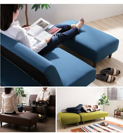 ソファベッド 2人掛け オットマン付き ソファ 幅120cm リクライニング ソファー ベッド ソファーベット 二人掛け