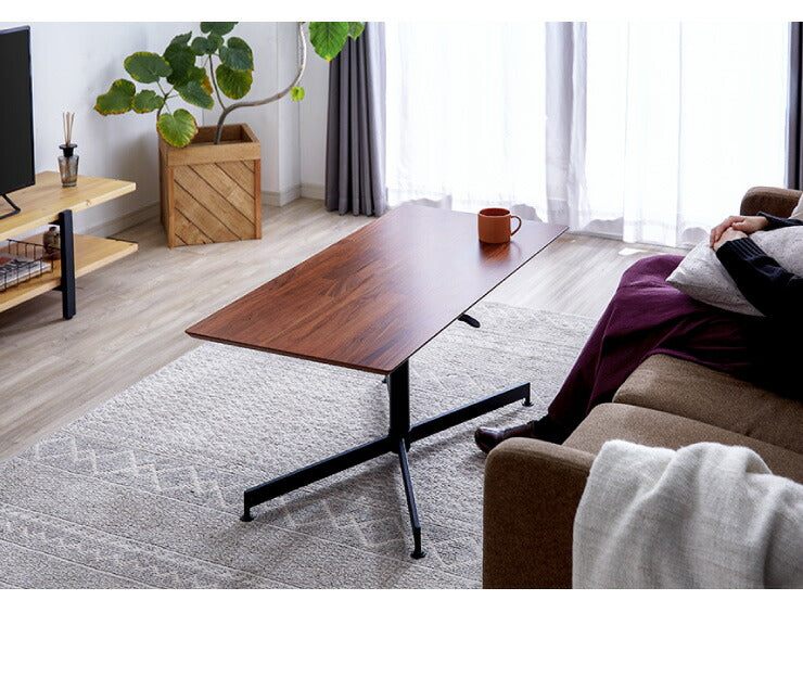 昇降式テーブル 昇降 ダイニングテーブル 木製 ウォールナット アカシア おしゃれ 幅105 奥行50 高さ42~60 テーブル デスク