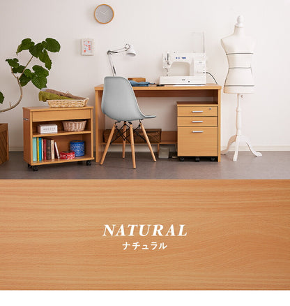 パソコンデスク 3点セット 幅120  奥行60 ラック ワゴン付 引き出し キャスター付き おしゃれ 収納 リモートワーク テレワーク 在宅勤務 システムデスク ワークデスク チェスト付 プリンター台  (代引不可)