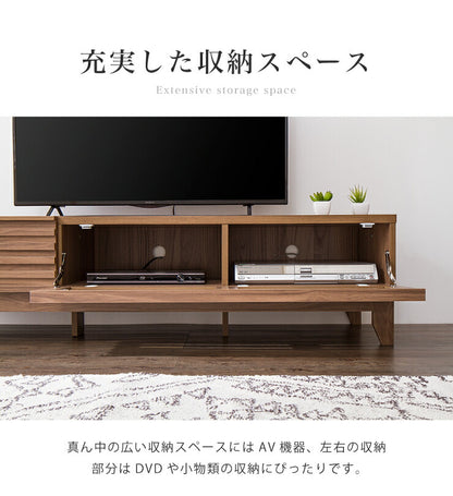 テレビ台 ライン 150幅 幅150cm テレビボード 格子 シンプル ローボード 組み立て 組立 AVボード AVラック TVボード 木製 TV台(代引不可)