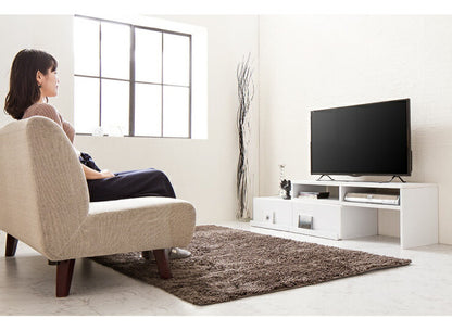 伸縮テレビ台 Tocka テレビ台 ローボード AVボード TVラック テレビボード コーナー スライド 40インチ ブラウン ホワイト 白