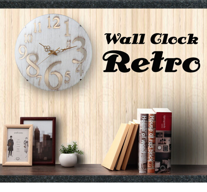 掛け時計 北欧 アンティーク 時計 壁掛け 木製 「壁掛け時計 レトロ」