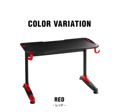 ゲーミングデスク 幅120 高さ73 奥行65 ゲームデスク PCデスク パソコン フック付き ヘッドホンフック デスク ゲーム用(代引不可)