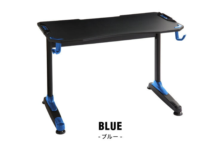 ゲーミングデスク 幅120 高さ73 奥行65 ゲームデスク PCデスク パソコン フック付き ヘッドホンフック デスク ゲーム用(代引不可)