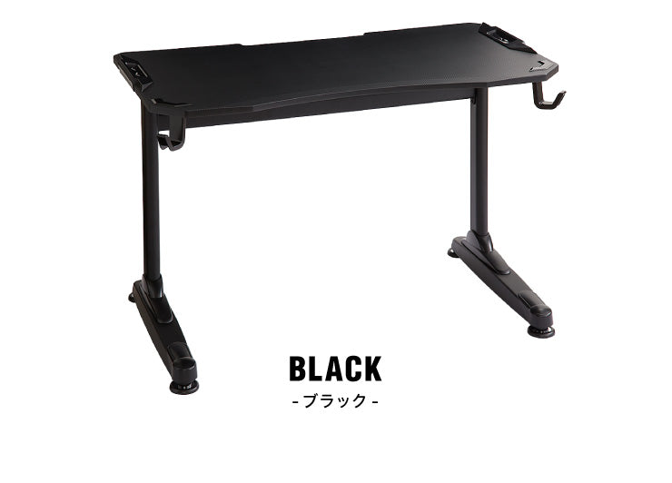 ゲーミングデスク 幅120 高さ73 奥行65 ゲームデスク PCデスク パソコン フック付き ヘッドホンフック デスク ゲーム用(代引不可)