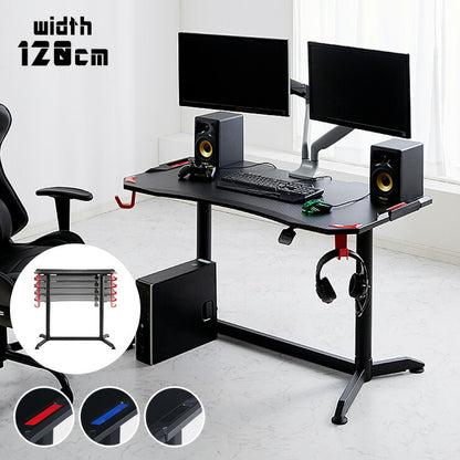 ガス圧昇降式ゲーミングデスク 幅120cm ハイタイプ ゲーミングデスク ゲームデスク 昇降式 デスク スタンディングデスク(代引不可)
