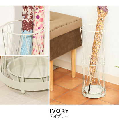 傘立て 珪藻土 アスベスト検査済み アンブレラスタンド ラウンド 円形 おしゃれ 傘置き 玄関 収納 省スペース スリム 北欧 アイアン