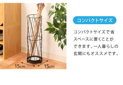 傘立て 珪藻土 アスベスト検査済み アンブレラスタンド ラウンド 円形 おしゃれ 傘置き 玄関 収納 省スペース スリム 北欧 アイアン