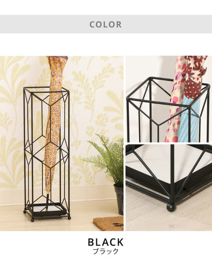 傘立て 珪藻土 アスベスト検査済み アンブレラスタンド スクエア 四角形 おしゃれ 傘置き 玄関 収納 省スペース スリム 北欧 アイアン