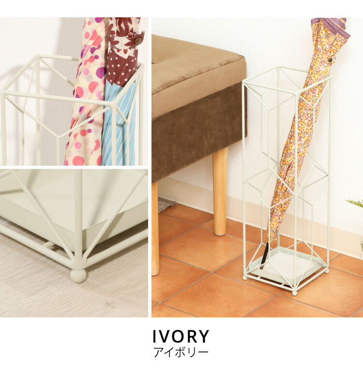 傘立て 珪藻土 アスベスト検査済み アンブレラスタンド スクエア 四角形 おしゃれ 傘置き 玄関 収納 省スペース スリム 北欧 アイアン