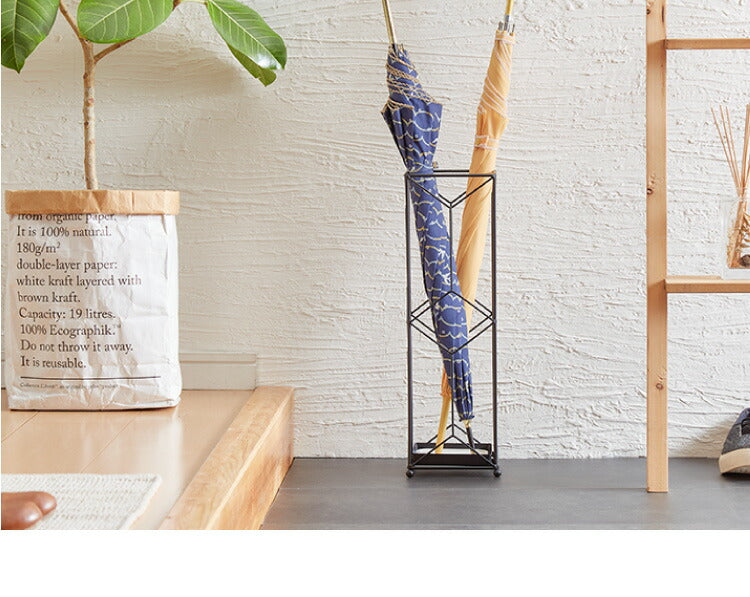 傘立て 珪藻土 アスベスト検査済み アンブレラスタンド スクエア 四角形 おしゃれ 傘置き 玄関 収納 省スペース スリム 北欧 アイアン