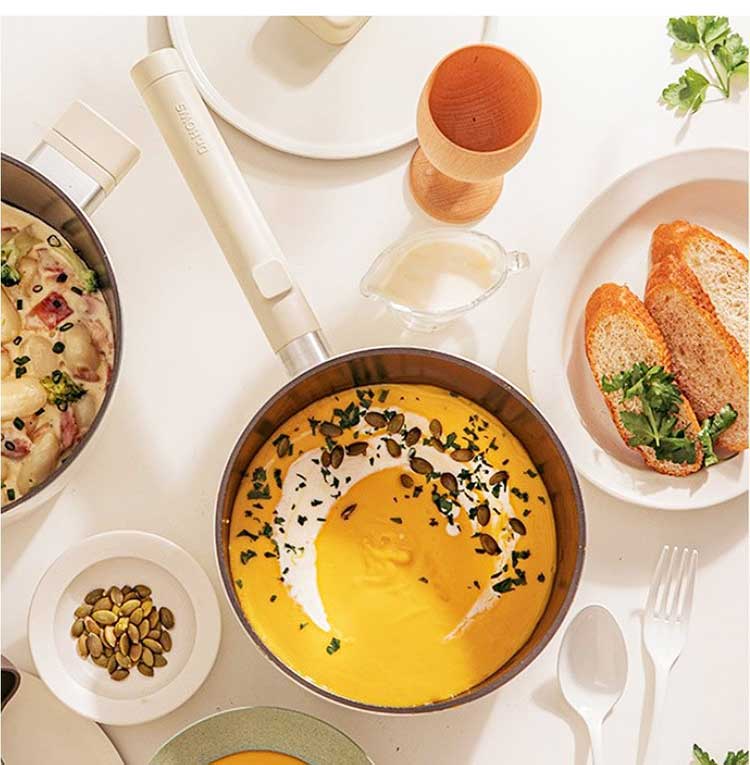 韓国発 Dr.HOWS フライパン 18cm フタ付き 直火・IH対応 ルミ LUMI 片手鍋 18cm 取っ手付き 蓋付き 可愛い かわいい おしゃれ ドクターハウス