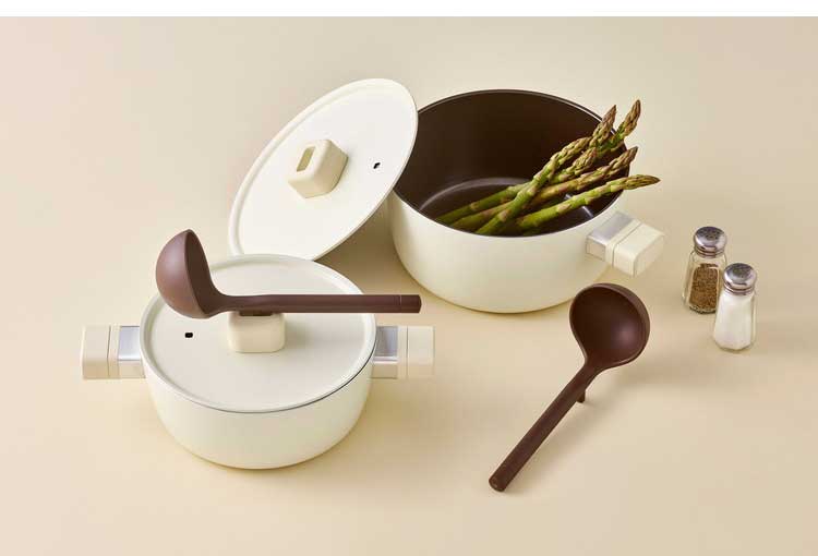 韓国発 Dr.HOWS 両手鍋 18cm フタ付き 直火・IH対応 ルミ 寄せ鍋 18cm 蓋付き 可愛い かわいい おしゃれ ドクターハウス