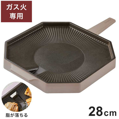 韓国発 Dr.HOWS グリルパン 脂が落ちる 焼き肉プレート ディープベージュ ガス火専用 コンロ向け パレット palette 鉄板 サムギョプサル 焼肉 可愛い かわいい おしゃれ