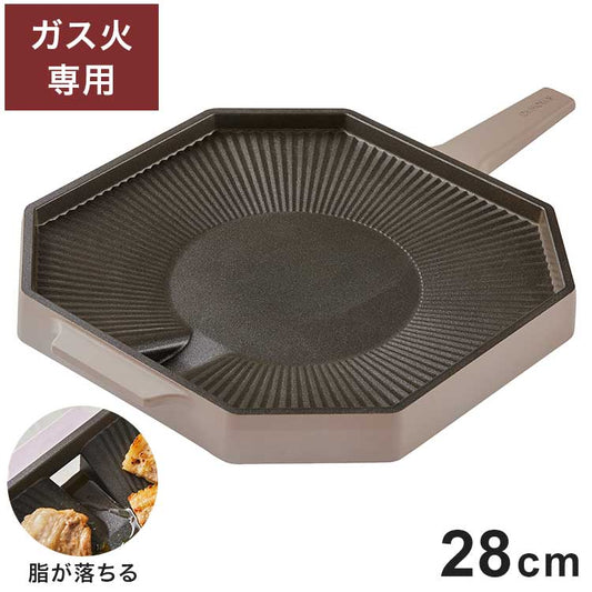 韓国発 Dr.HOWS グリルパン 脂が落ちる 焼き肉プレート ディープベージュ ガス火専用 コンロ向け パレット palette 鉄板 サムギョプサル 焼肉 可愛い かわいい おしゃれ