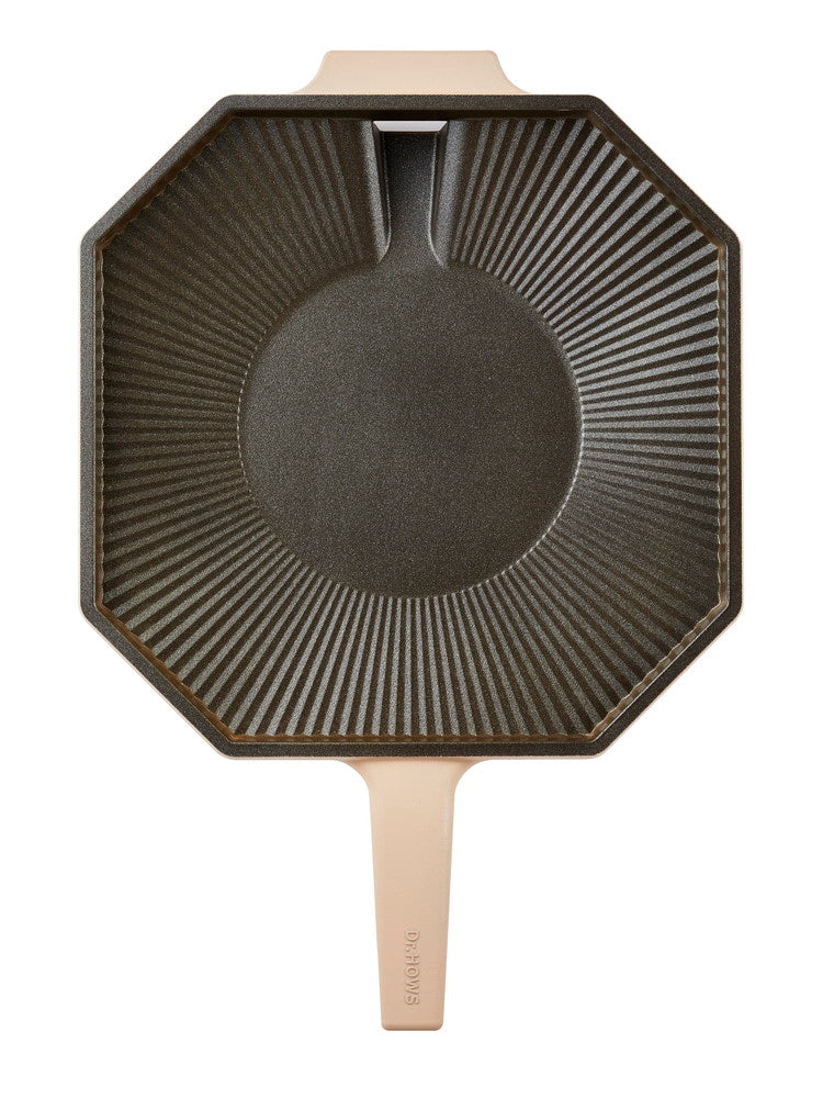 韓国発 Dr.HOWS グリルパン 脂が落ちる 焼き肉プレート ディープベージュ ガス火専用 コンロ向け パレット palette 鉄板 サムギョプサル 焼肉 可愛い かわいい おしゃれ