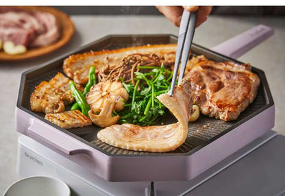 韓国発 Dr.HOWS グリルパン 脂が落ちる 焼き肉プレート ディープベージュ ガス火専用 コンロ向け パレット palette 鉄板 サムギョプサル 焼肉 可愛い かわいい おしゃれ