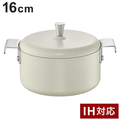 韓国発 Dr.HOWS 両手鍋 16cm フタ付き 直火・IH対応 プレーティング 可愛い かわいい おしゃれ ドクターハウス