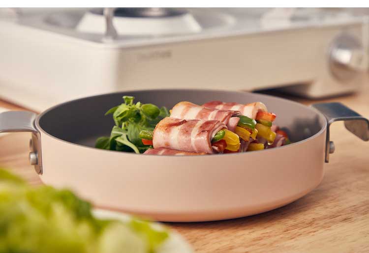 韓国発 Dr.HOWS サークル両手フライパン 24cm 直火・IH対応 プレーティング フライパン ラウンド 24cm 可愛い かわいい おしゃれ ドクターハウス