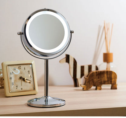 オリンピア照明 コードレス ミラースタンド GST007 卓上ミラー 卓上鏡 卓上ドレッサー 化粧 丸型 円形 昼光色 拡大鏡 おしゃれ 照明 LEDミラーライト OLYMPIA