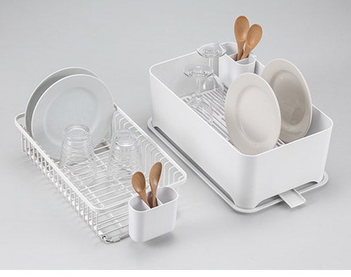 YOHAKU 水切りかご ふた付き コンパクト お手入れ簡単 大容量 コンパクトにまとまる水切りセット ピュアホワイト MG-0308 水切りバスケット 水切りカゴ シンク上