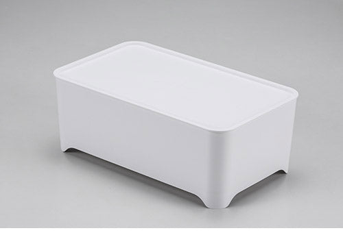 YOHAKU 水切りかご ふた付き コンパクト お手入れ簡単 大容量 コンパクトにまとまる水切りセット ピュアホワイト MG-0308 水切りバスケット 水切りカゴ シンク上