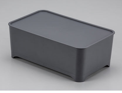 YOHAKU 水切りかご ふた付き コンパクト お手入れ簡単 大容量 コンパクトにまとまる水切りセット ライトグレー MG-0309 水切りバスケット 水切りカゴ シンク上