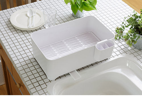 YOHAKU 洗い桶になる水切りケース 水切りかご バスケット ピュアホワイト MG-0311 水切りバスケット 水切りカゴ 水切りラック 和平フレイズ 余白